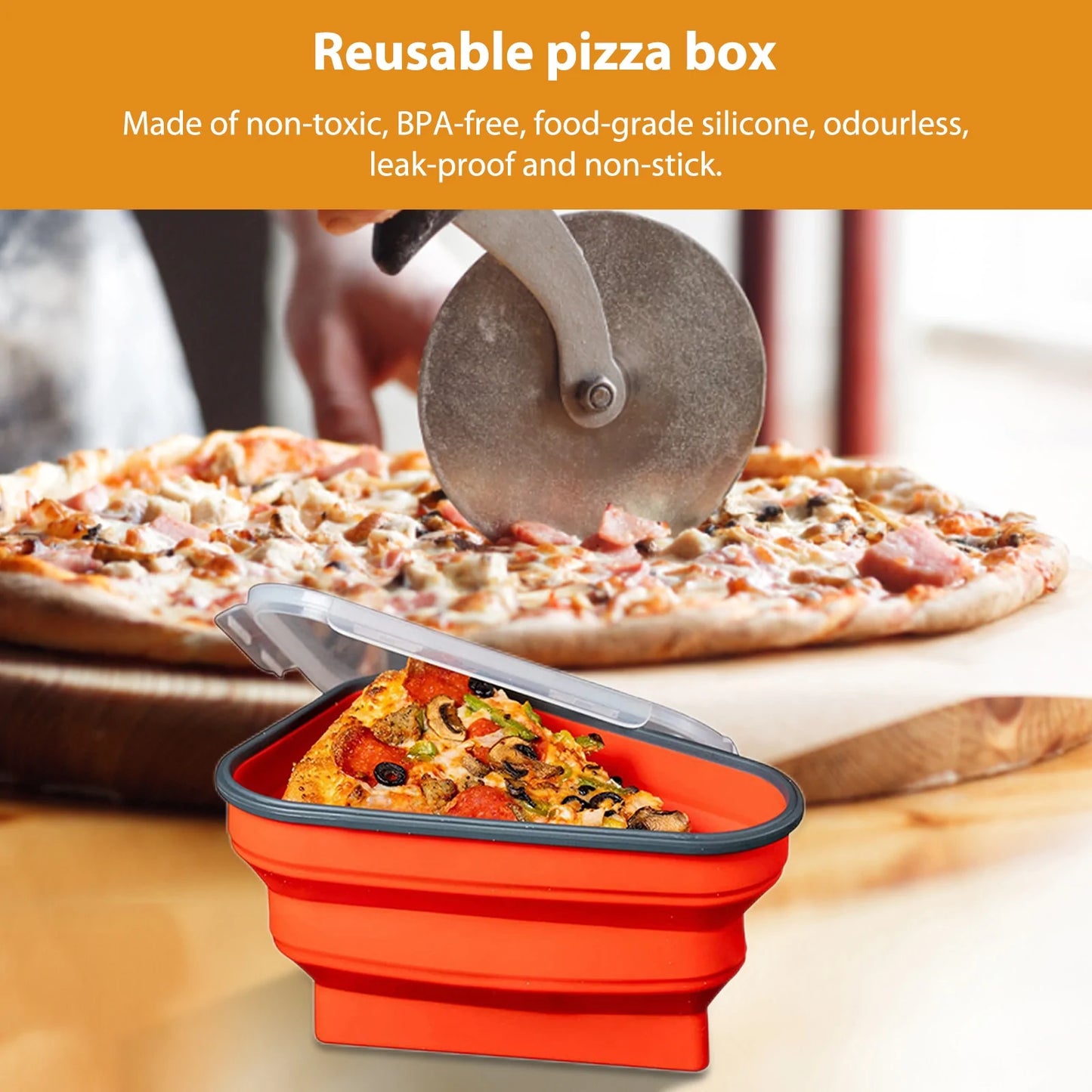 Silicone Reusable Pizza Pack Box